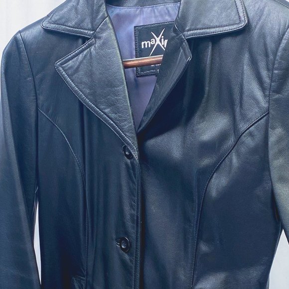 Y2K Womens Leather Jacket 90s era Wilsons MAXIMA Clueless Luxury Showstopper - Picture 3 of 12